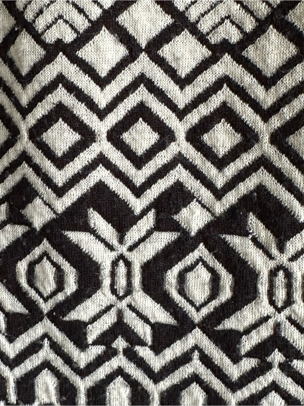 Cynthia Rowley Black & White Geometric Fit-and-Flare Dress. Size Large - Picture 9 of 11